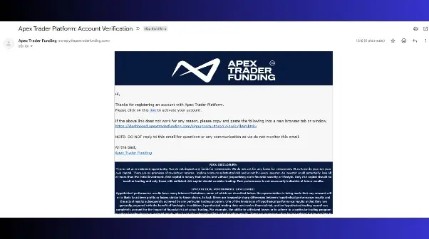 Check your email to receive an activation link to verify your profile